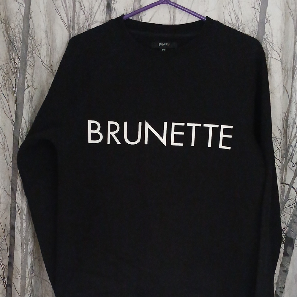 Brunette The Label Black Crew Neck Sweater